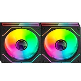 Mars Gaming Kit 2 Ventiladores PC Auxiliar MF-3D PROX2R Negro ARGB Silencioso 12dB 12mm
